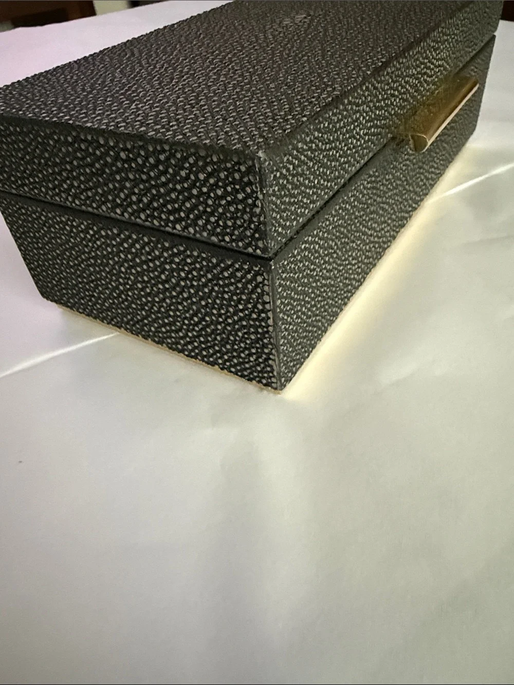 Mitchell Gold & Bob Williams Black Shagreen Jewelry/Watch Box